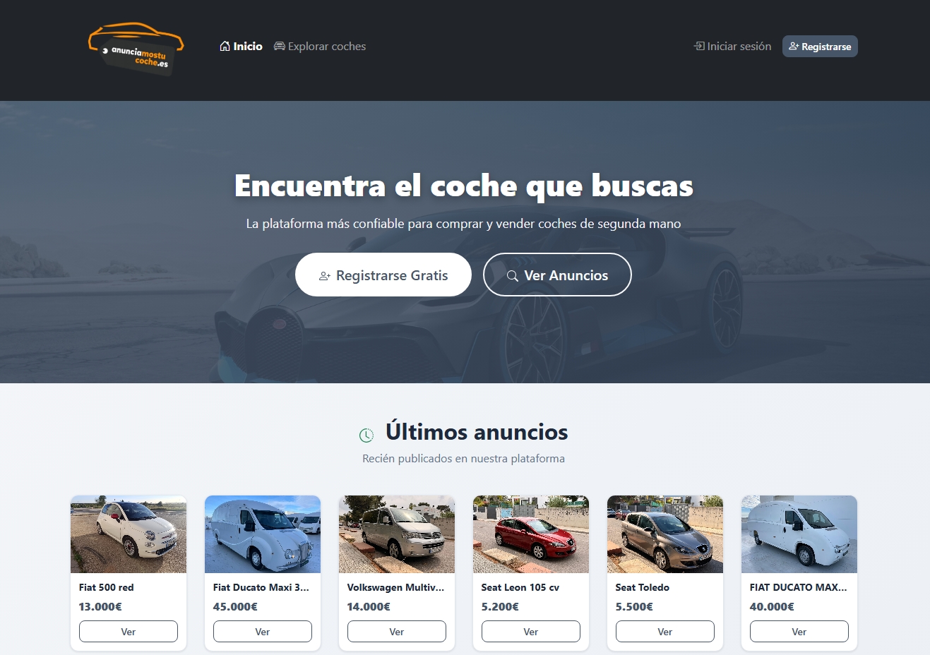 Plantilla Anuncios coches