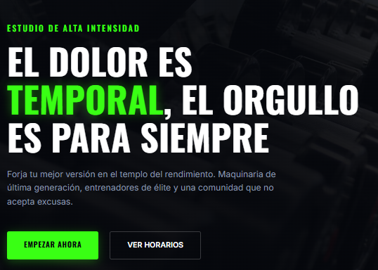 Plantilla web gimnasio